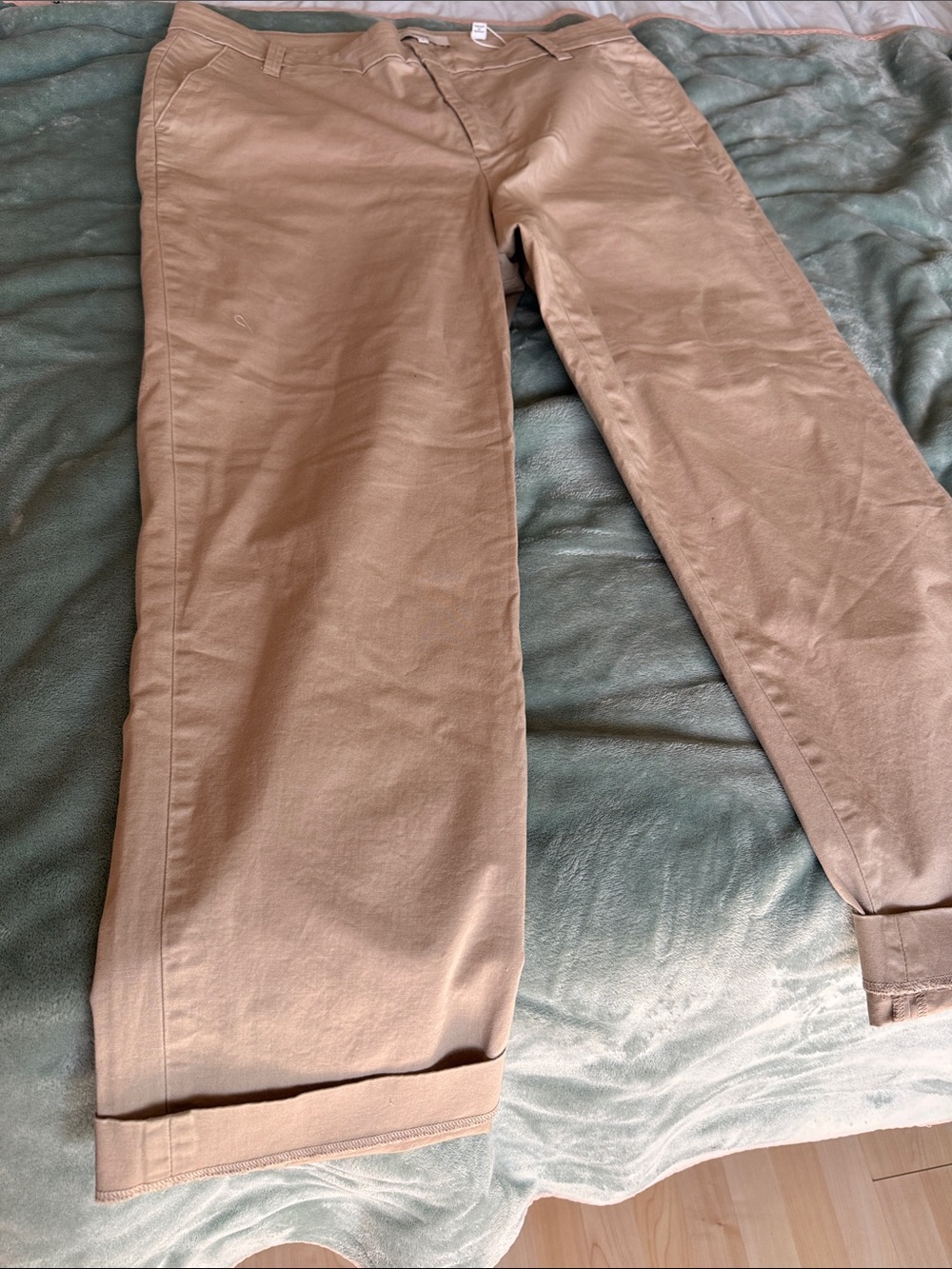 Vince Beige Straight-Leg Pants